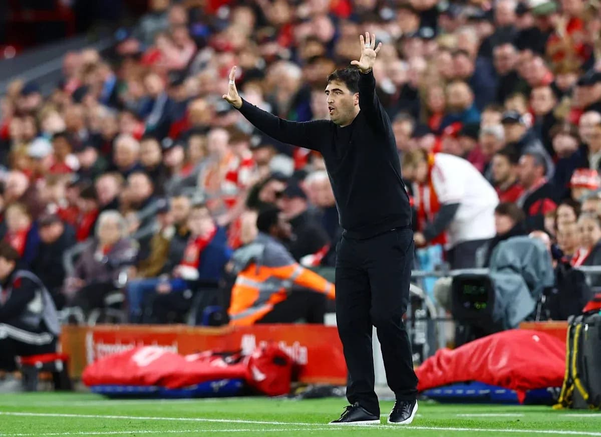 Coach gesturing during a football match on the sideline Coach gesturing during a football match on the sideline