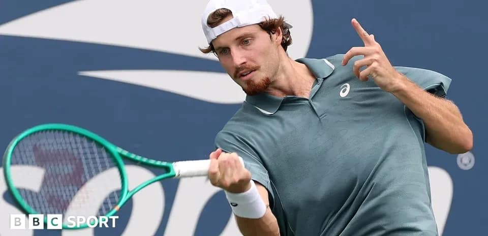 Player hitting a forehand during tennis match