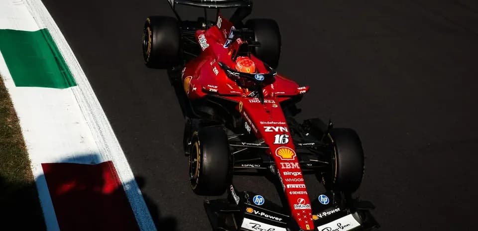 Ferrari F1 car on track during a race