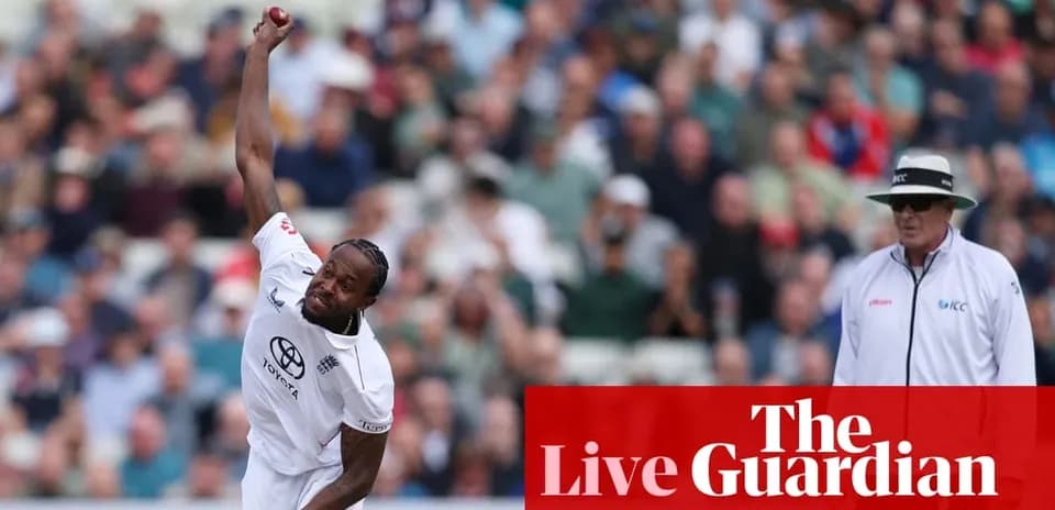 Bowler delivering a ball with spectators in background