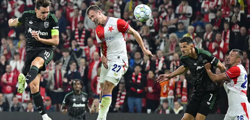 Players contesting for the ball during a match