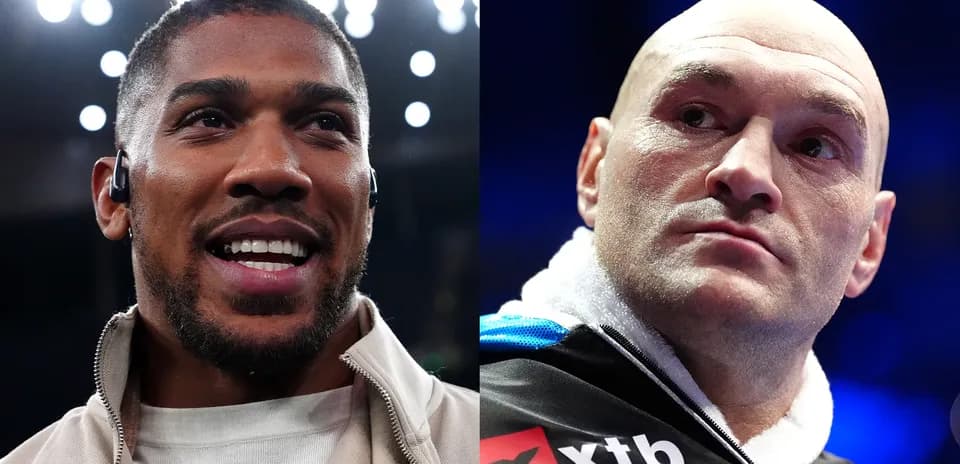 Anthony Joshua and Tyson Fury before boxing match