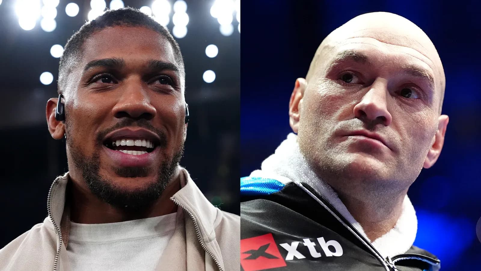 Anthony Joshua and Tyson Fury before boxing match