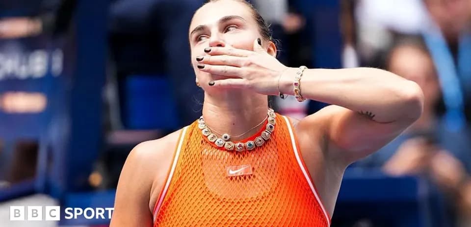 Tennis player gesturing during match at tournament