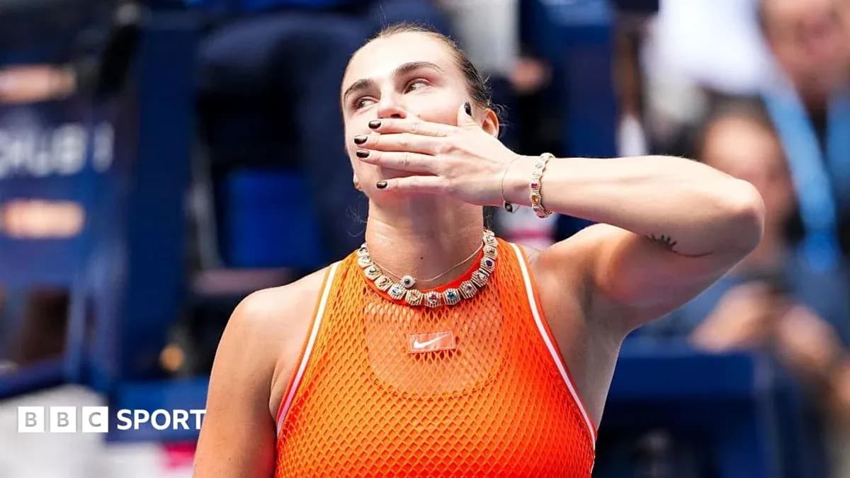 Tennis player gesturing during match at tournament