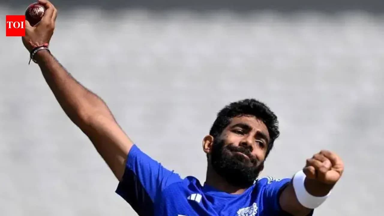 Bowler delivering a ball during practice session