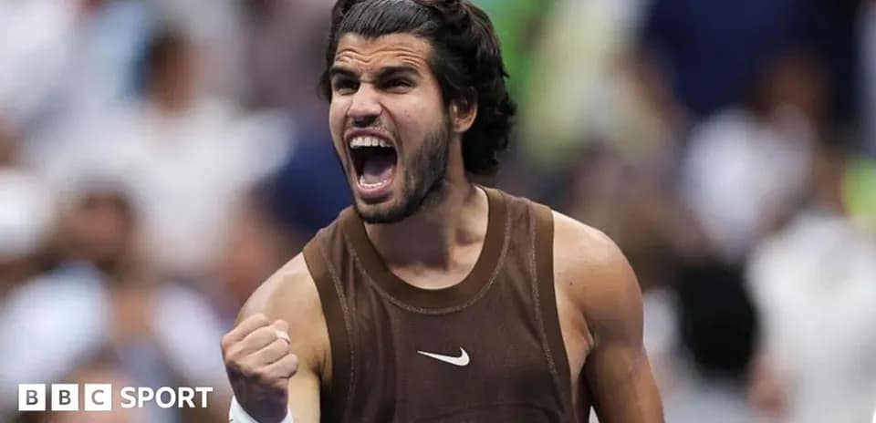 Tennis player celebrating a victory during match
