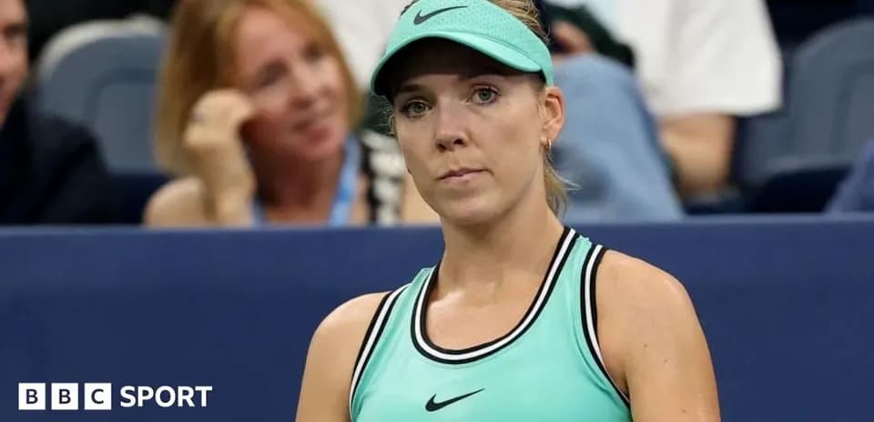 Tennis player in mint green outfit during match