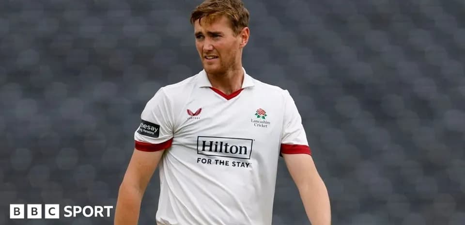 Cricketer in Lancashire Cricket uniform during match