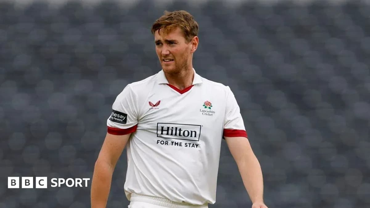 Cricketer in Lancashire Cricket uniform during match