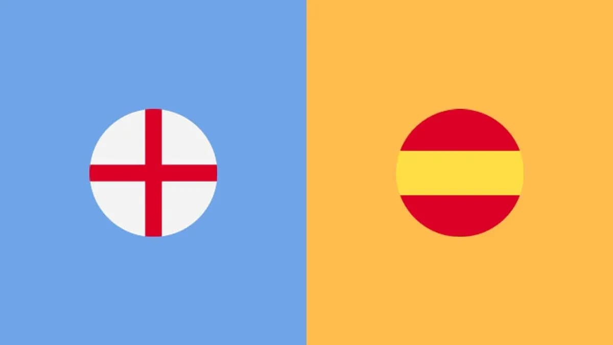Flags of England and Spain side by side