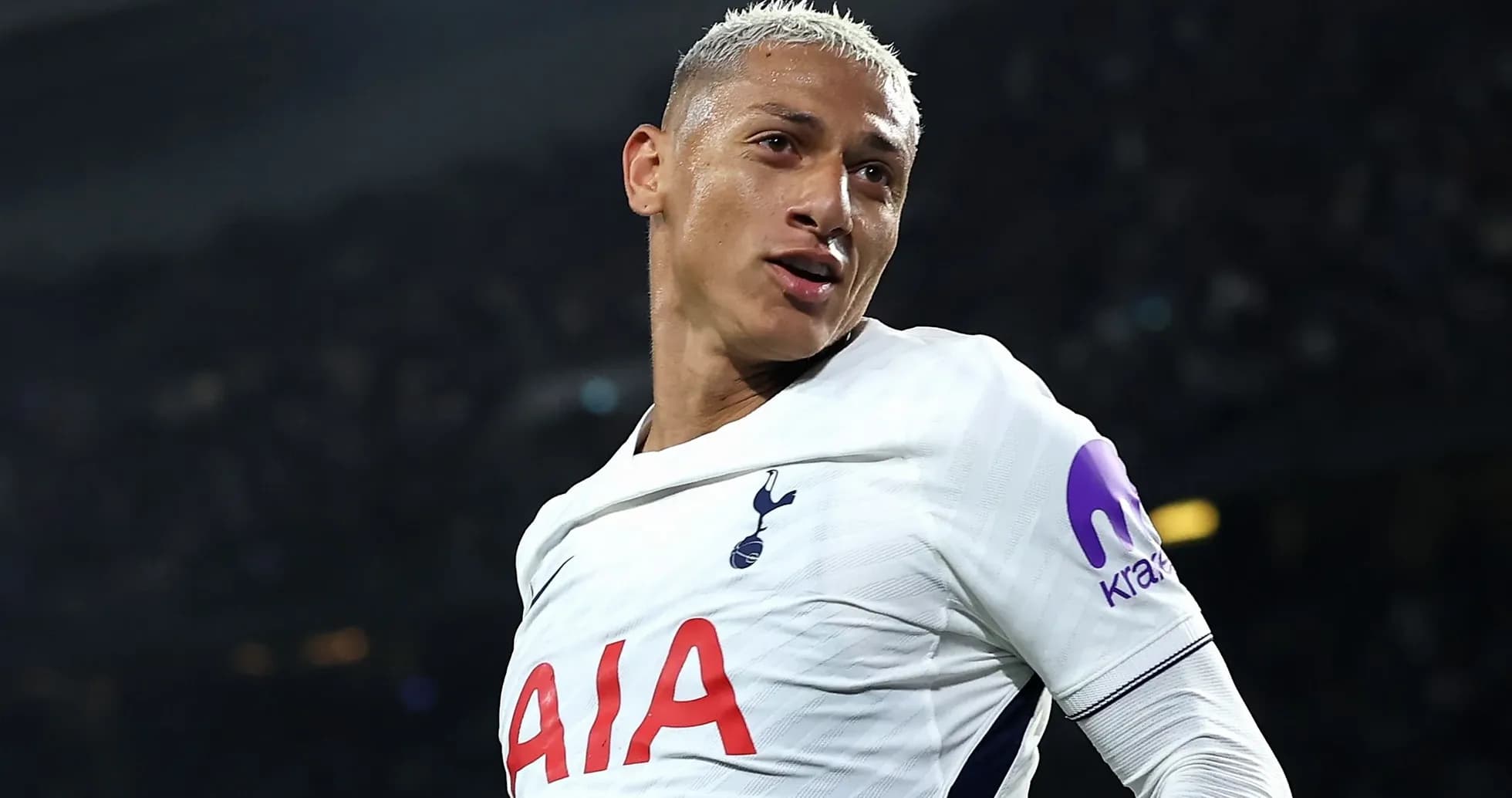 Player celebrating after scoring for Tottenham Hotspur
