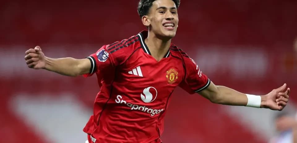 Player celebrating a goal for Manchester United