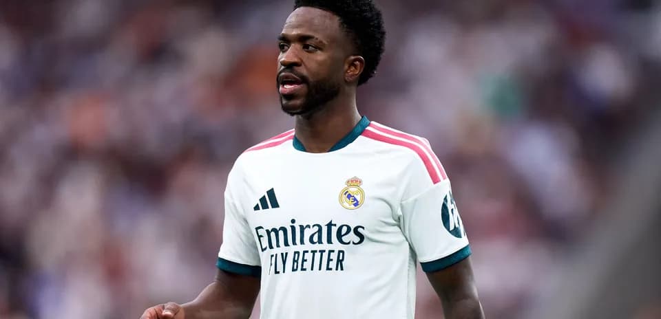 Player wearing Real Madrid jersey on the field