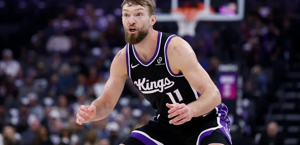 Player defending during a basketball game