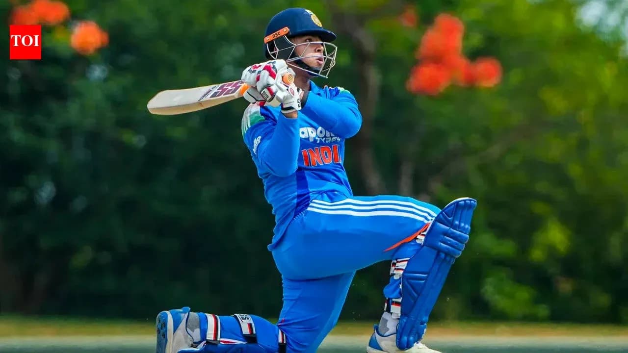 Batsman playing a shot during cricket practice session