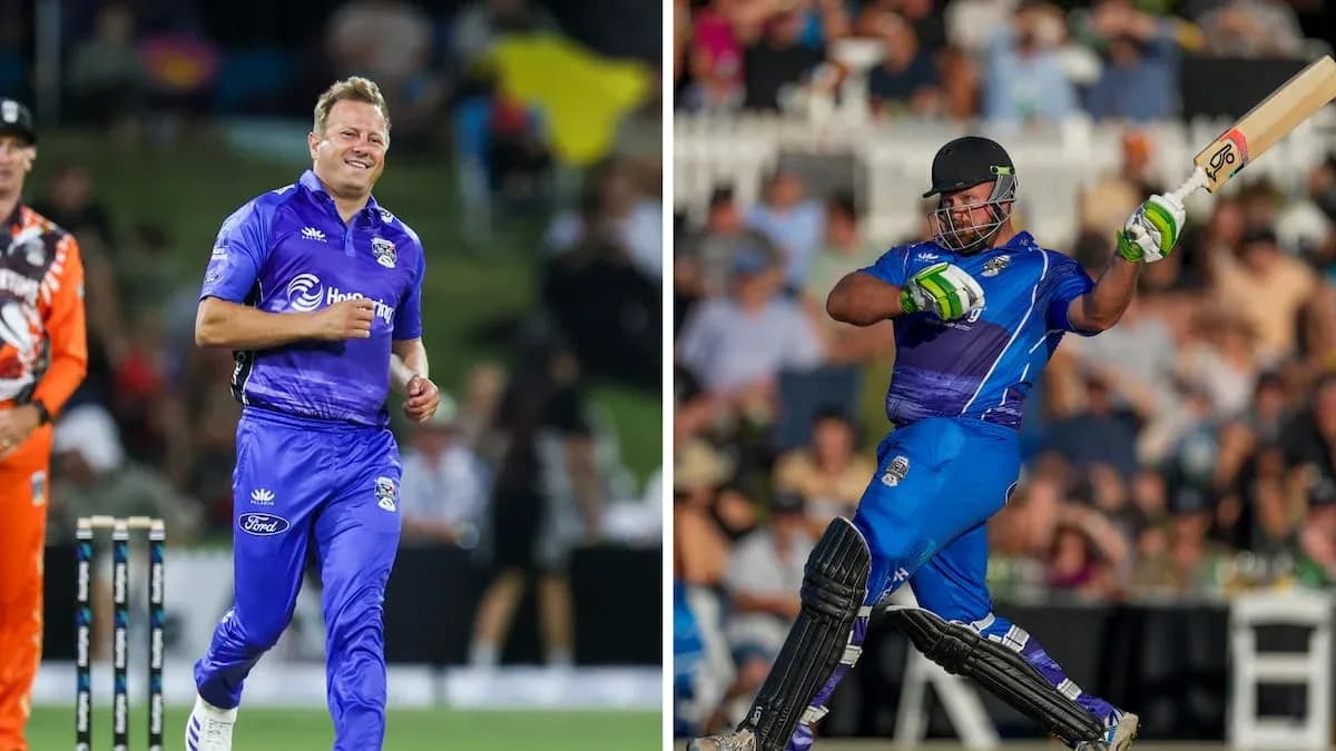 Cricketer celebrating wicket and another batting