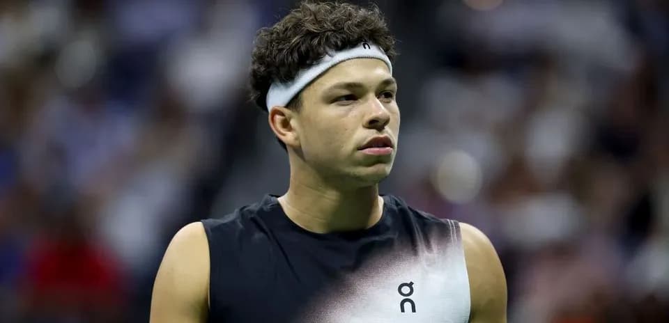 Player on court during a tennis match