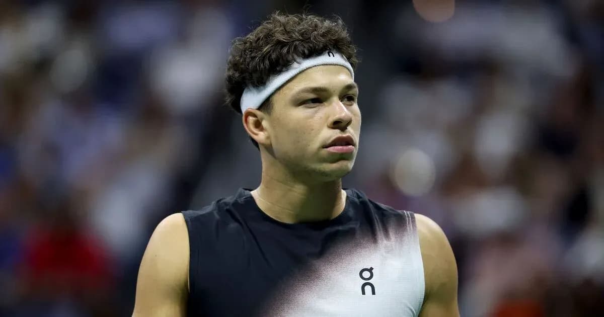Player on court during a tennis match