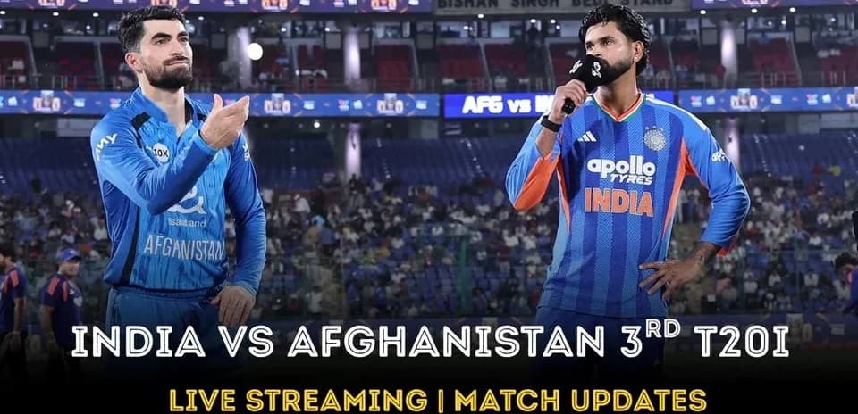 Players from India and Afghanistan at T20I match
