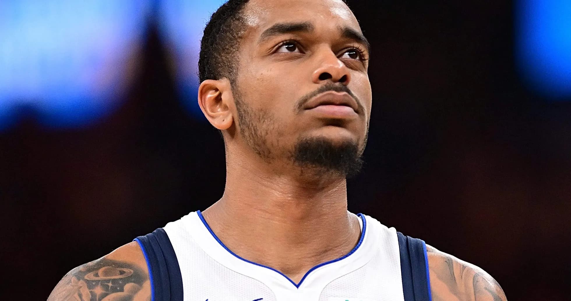 Player wearing Dallas jersey during game action
