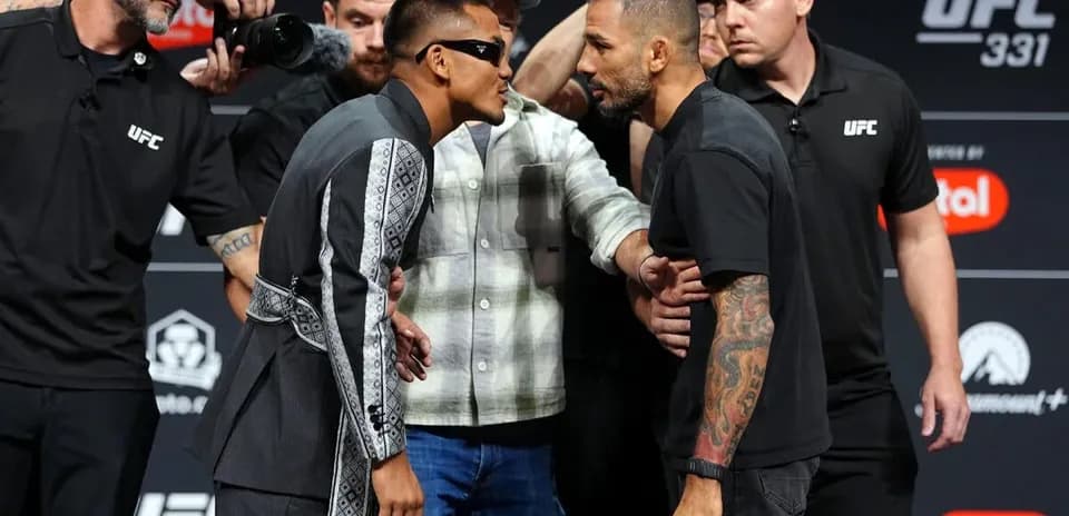 Fighters face off at UFC 331 weigh-in event