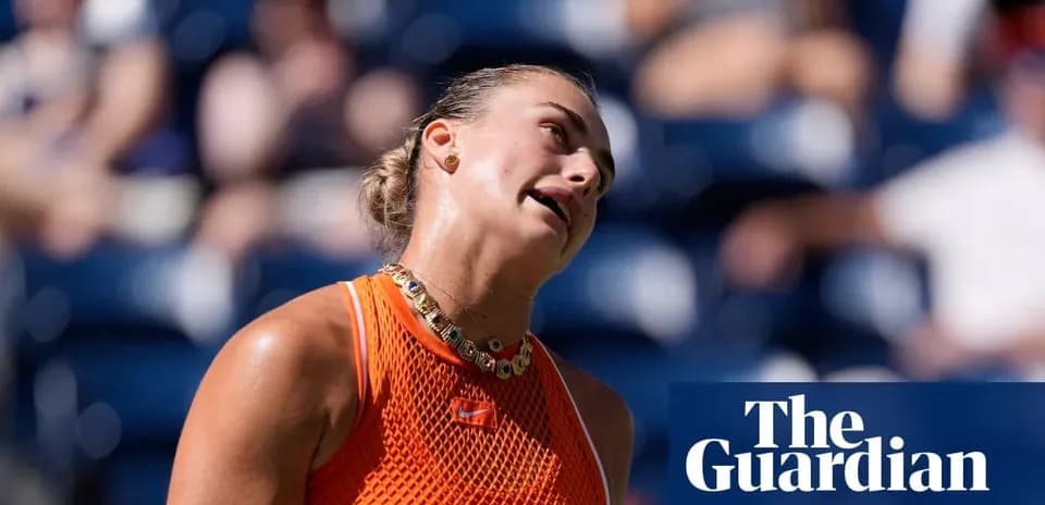 Tennis player reacting during match at outdoor venue