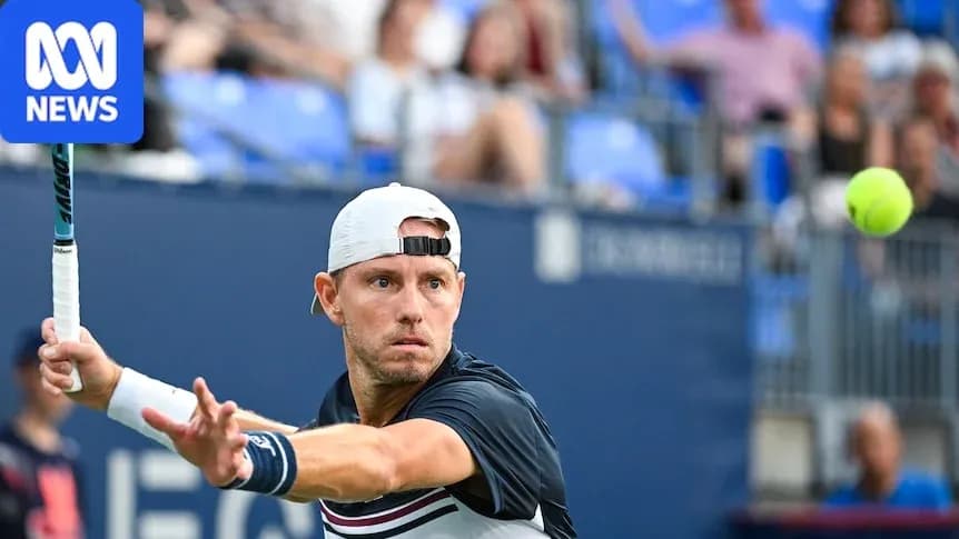 Player hitting a forehand during tennis match Player hitting a forehand during tennis match