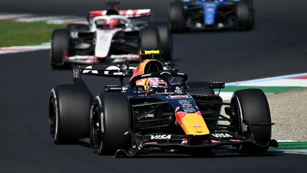 Red Bull Racing car leading during a Formula 1 race Red Bull Racing car leading during a Formula 1 race