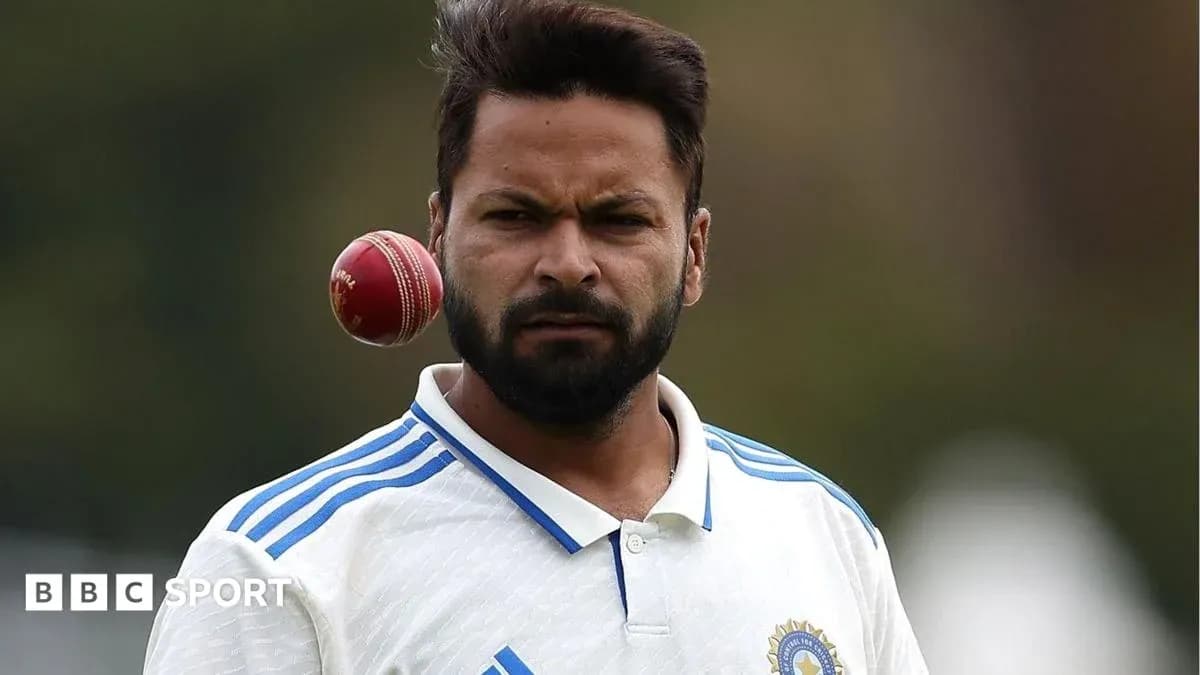 Cricketer focusing on a ball during practice Cricketer focusing on a ball during practice
