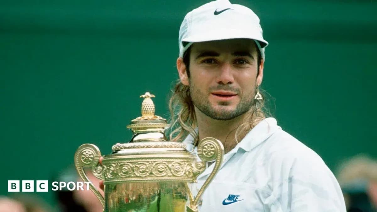 Player holding Wimbledon trophy in celebration Player holding Wimbledon trophy in celebration