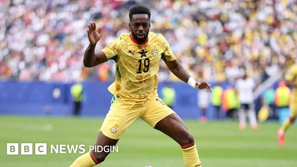 Player from Ghana in action during match Player from Ghana in action during match