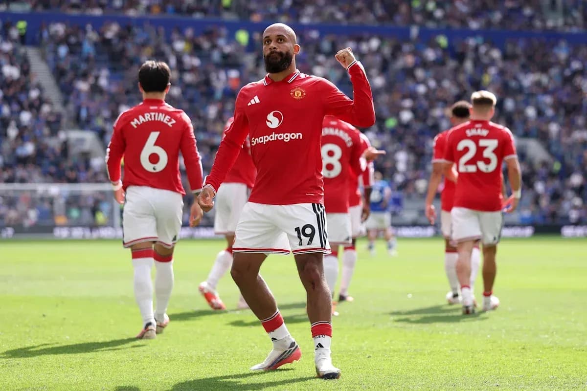 Player celebrating after scoring during match Player celebrating after scoring during match