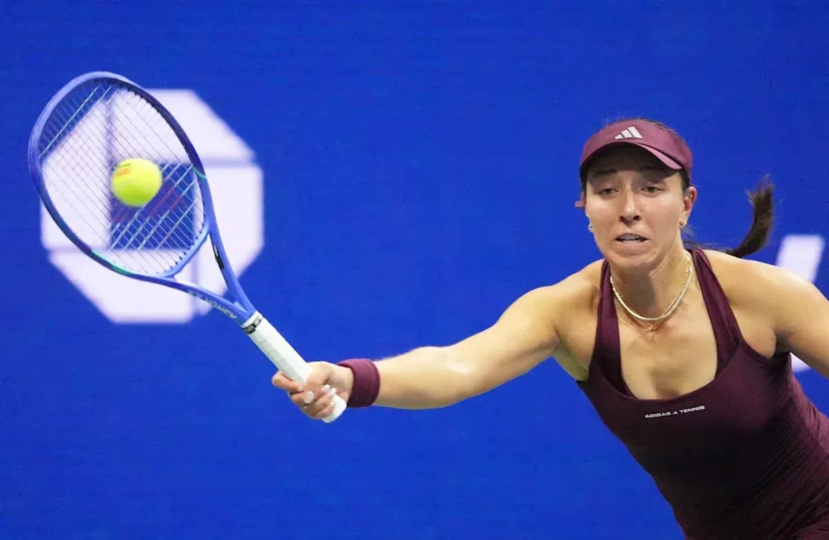 Player reaching for a tennis ball during match Player reaching for a tennis ball during match
