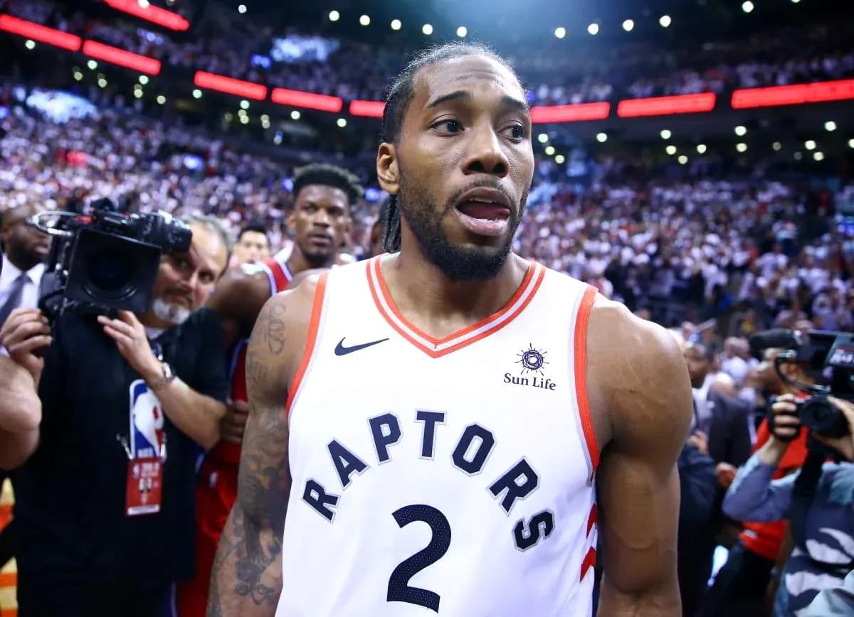 Kawhi Leonard walking off court after game Kawhi Leonard walking off court after game