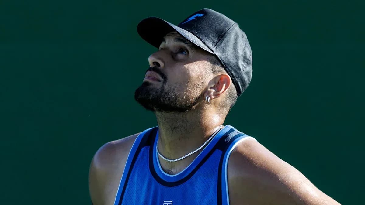Tennis player looking up during match Tennis player looking up during match