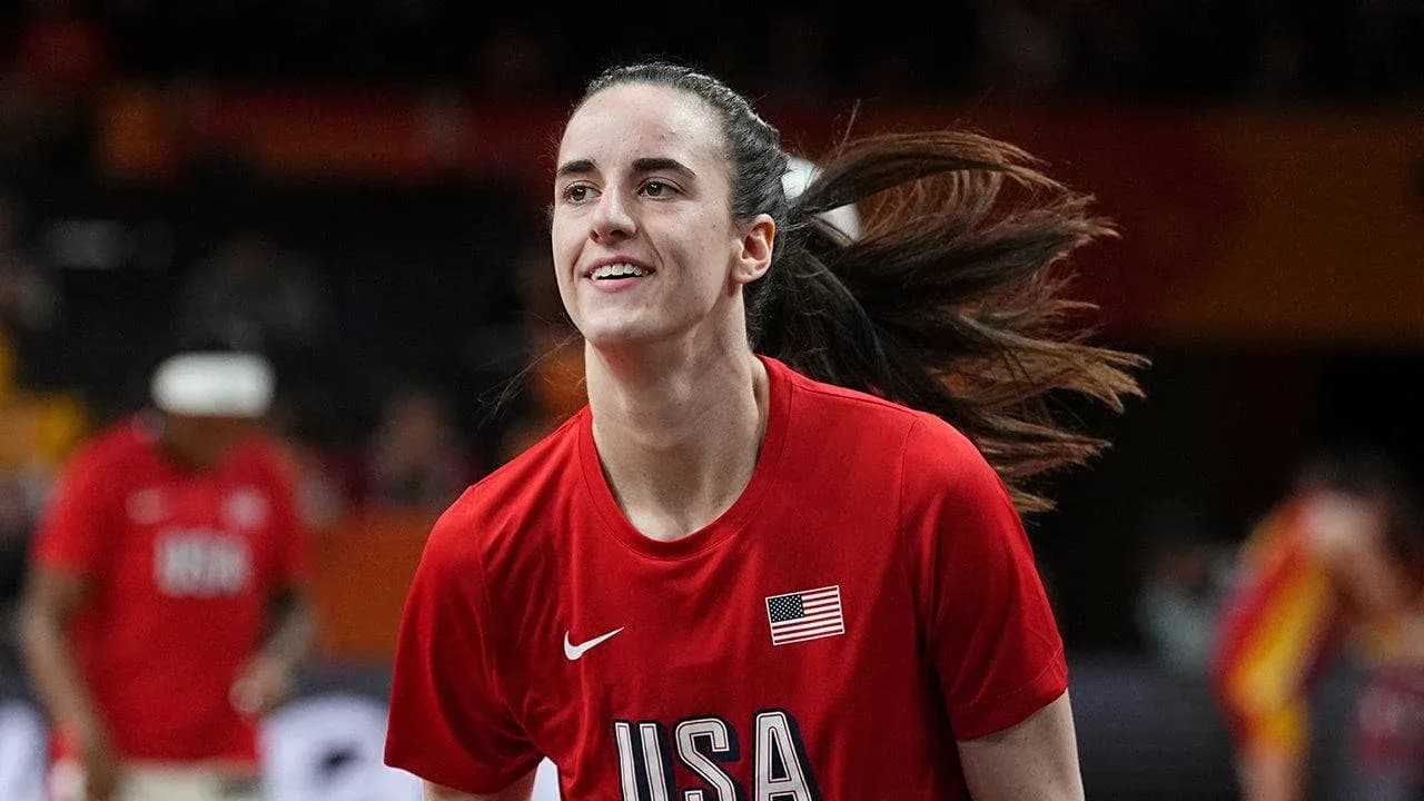 Player warming up in red USA jersey before game Player warming up in red USA jersey before game