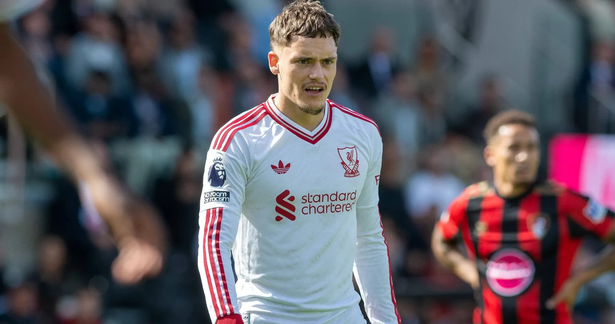 Player in Liverpool kit during match action Player in Liverpool kit during match action
