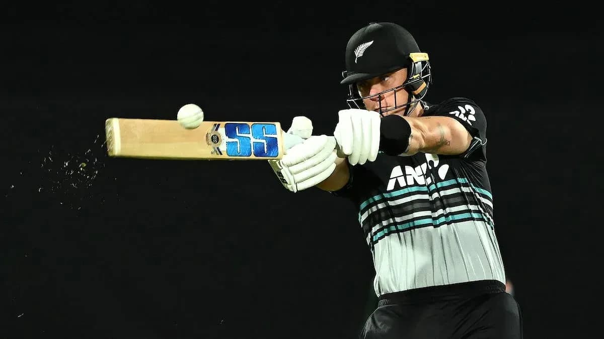 Batsman hitting a cricket ball during match Batsman hitting a cricket ball during match