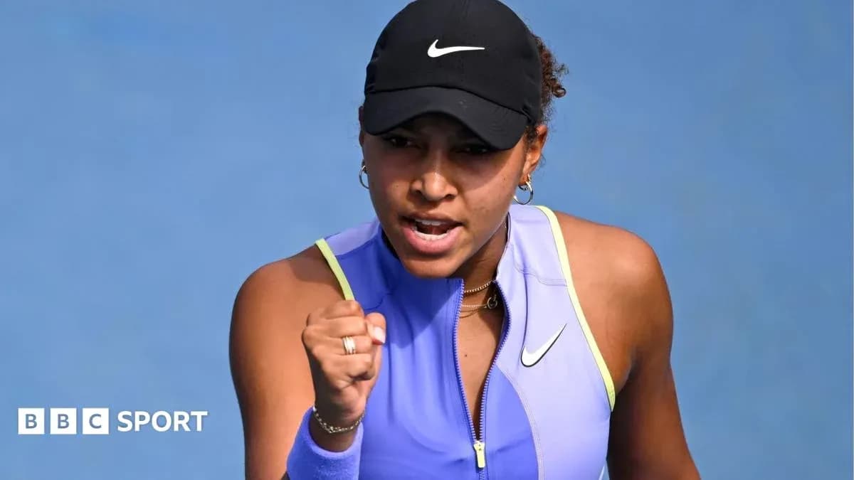 Tennis player celebrating a point during match Tennis player celebrating a point during match