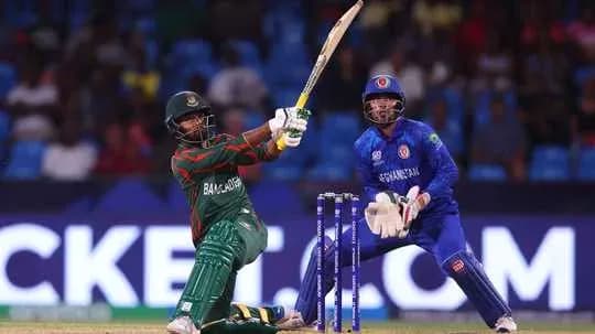 Batsman hitting ball during cricket match Batsman hitting ball during cricket match