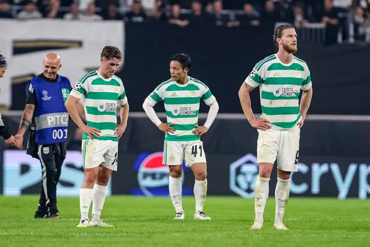 Celtic players walking off the pitch after match Celtic players walking off the pitch after match