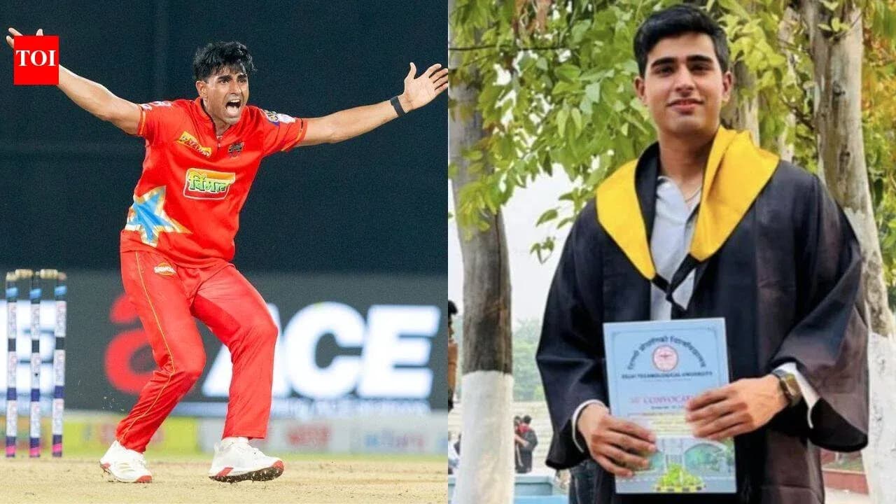 Cricketer celebrating wicket and graduate holding certificate Cricketer celebrating wicket and graduate holding certificate