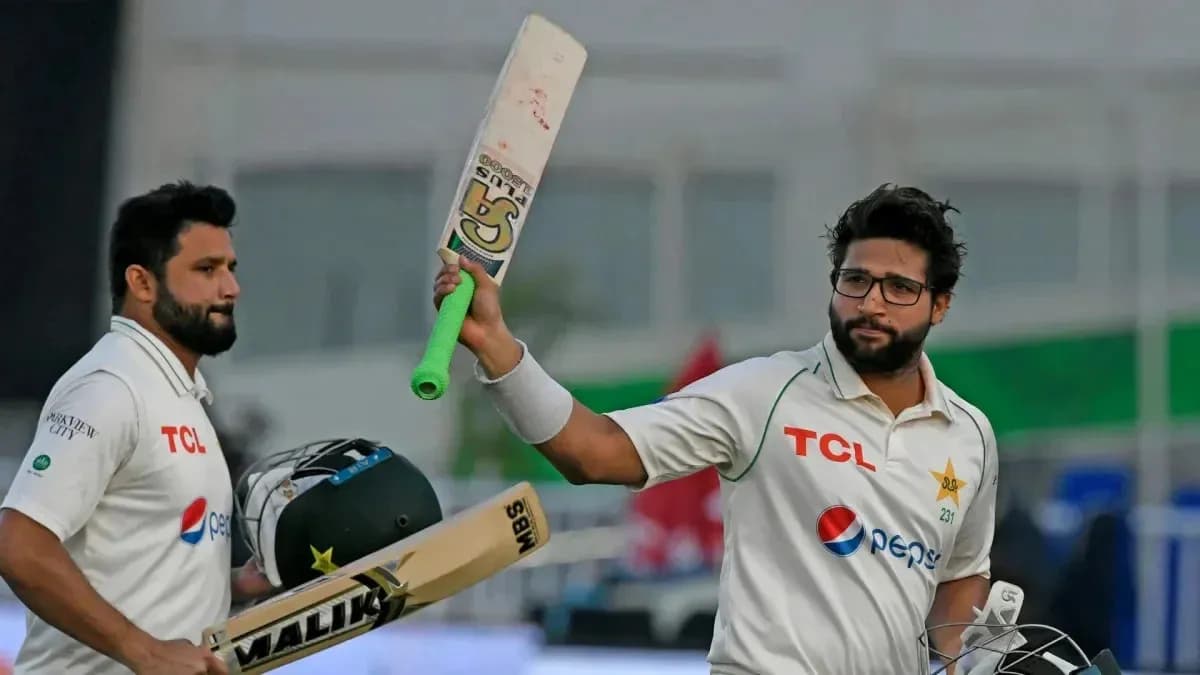 Pakistani batsman celebrating after scoring runs Pakistani batsman celebrating after scoring runs