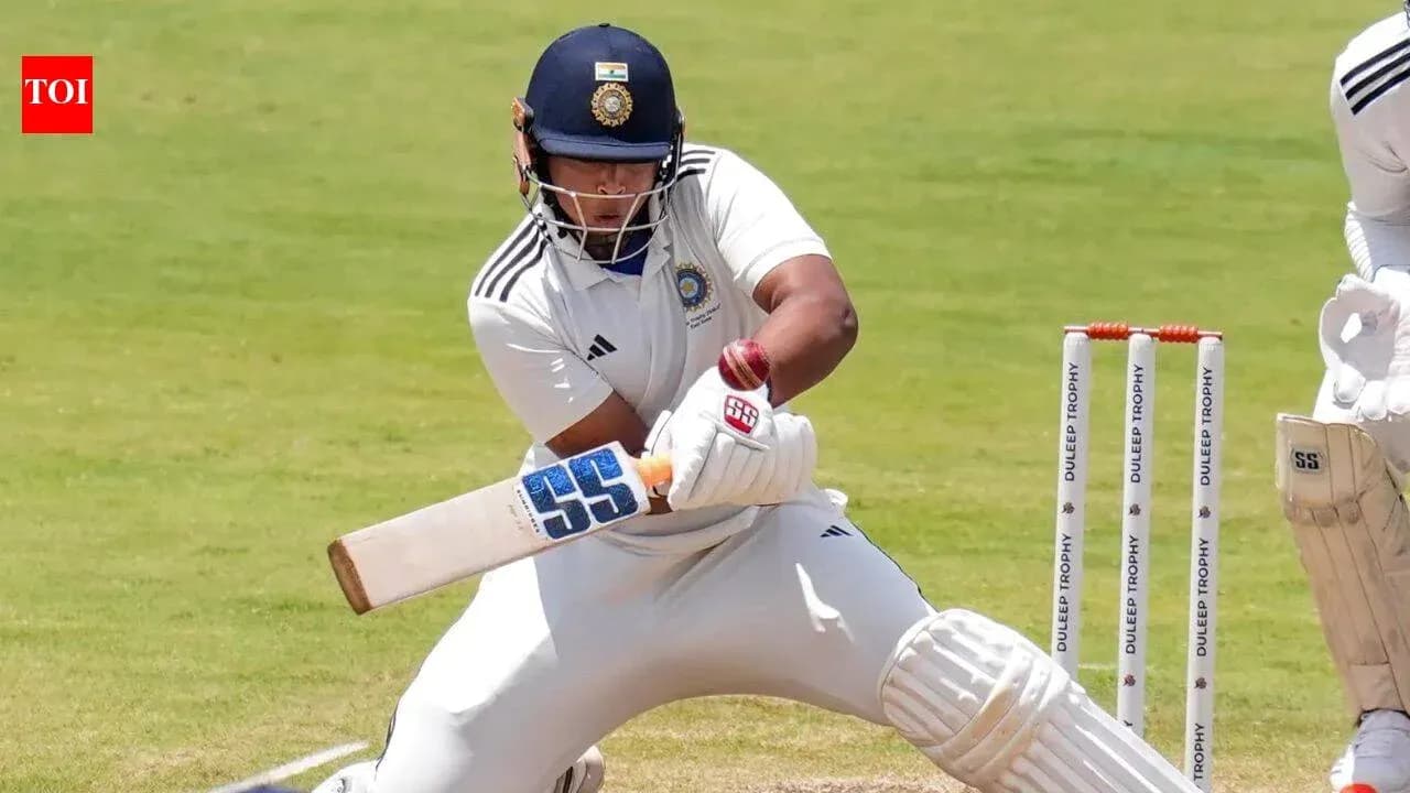 Batsman playing a shot during cricket match Batsman playing a shot during cricket match