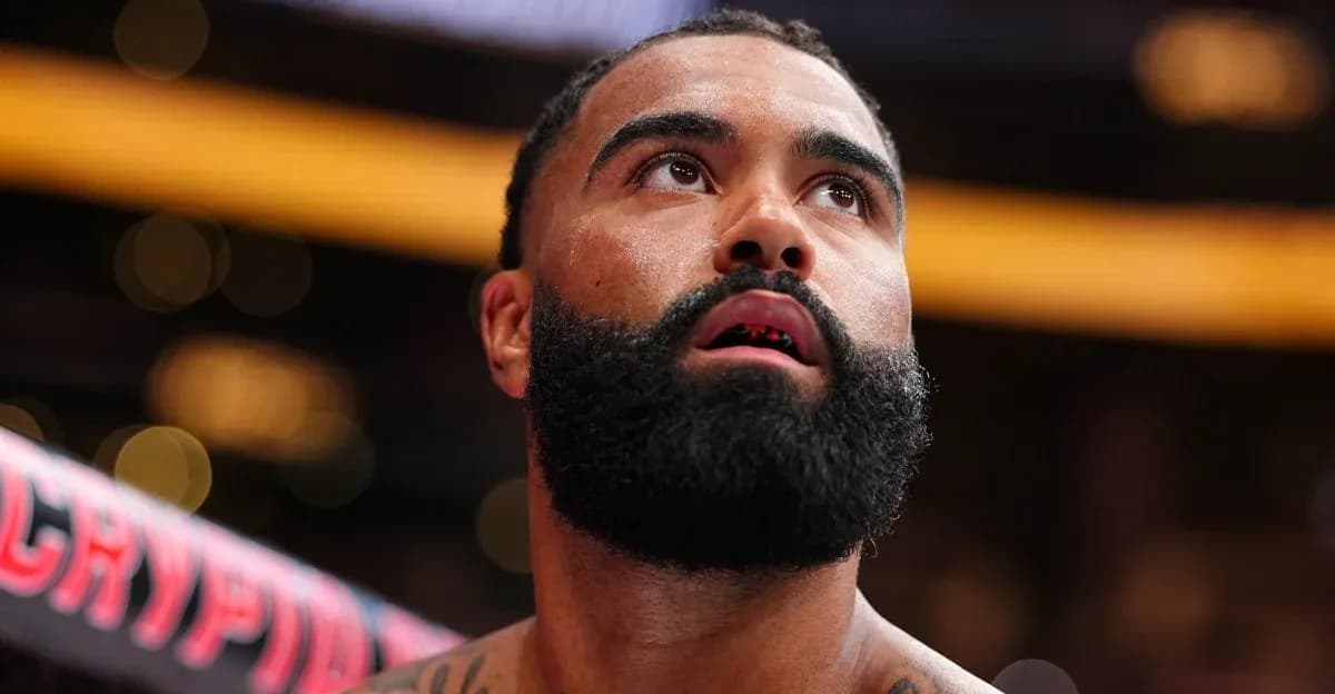 Boxer with a beard looking up during match Boxer with a beard looking up during match
