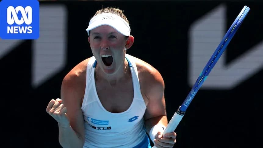 Tennis player celebrating victory with raised fist Tennis player celebrating victory with raised fist