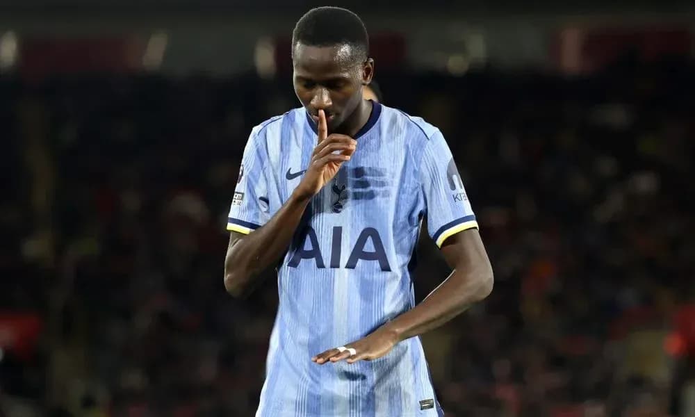 Player gesturing for silence during a match Player gesturing for silence during a match