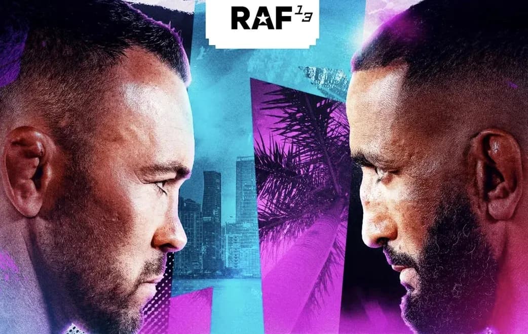 Two fighters facing each other in promotional artwork Two fighters facing each other in promotional artwork