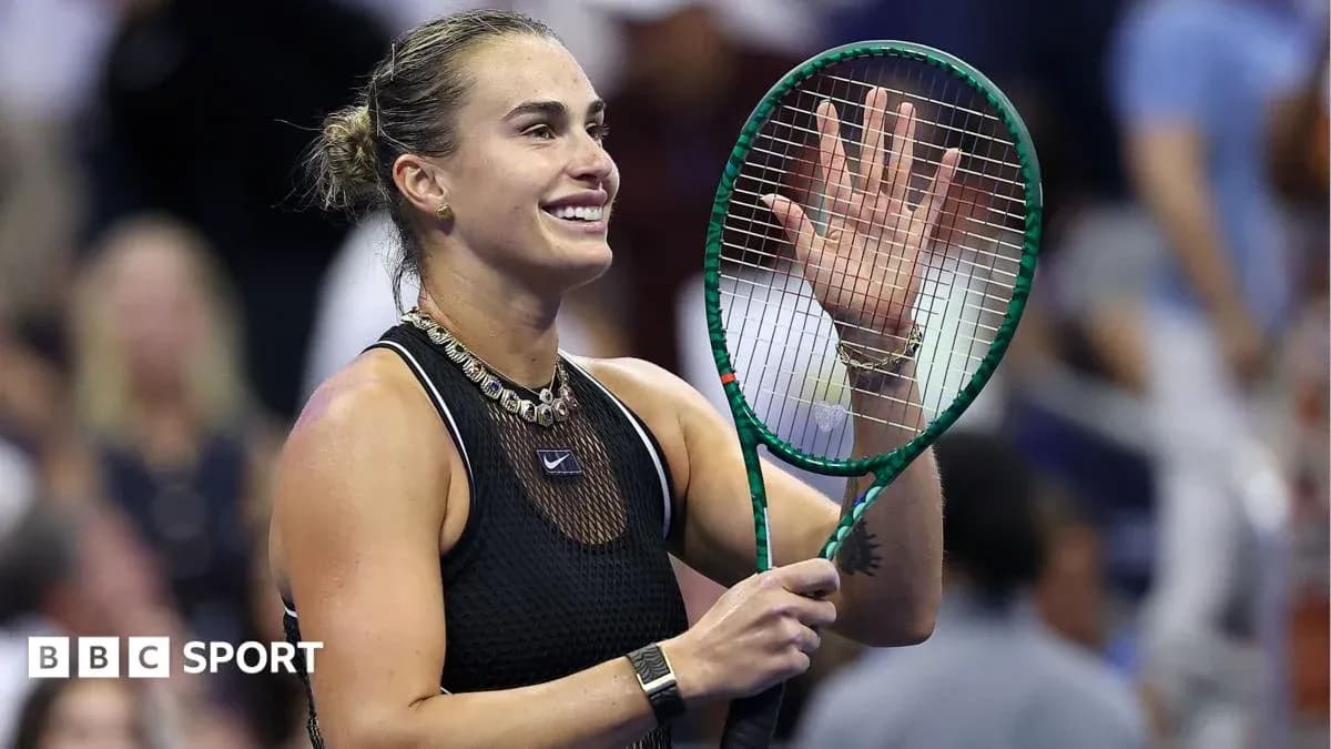 Player waving after winning a tennis match Player waving after winning a tennis match